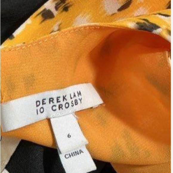 🛑 1 hour sale. 10 Crosby Derek Lam, size 6, Yellow Animal Print Maxi Dress - Picture 3 of 11
